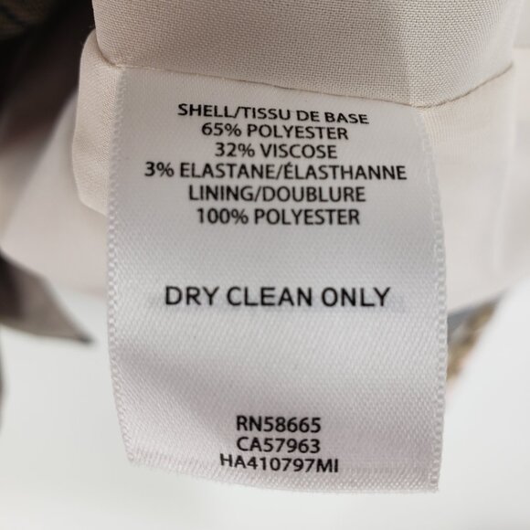 Halogen Nordstrom Plaid Double Breasted Blazer Jacket 1X Womens Cream Pink - Picture 9 of 9